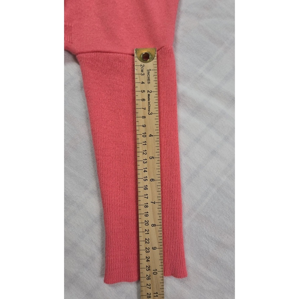 Mersea Womens Catalina Traveler Knit Sweater Side Splits Coral Pink OS - Picture 10 of 13